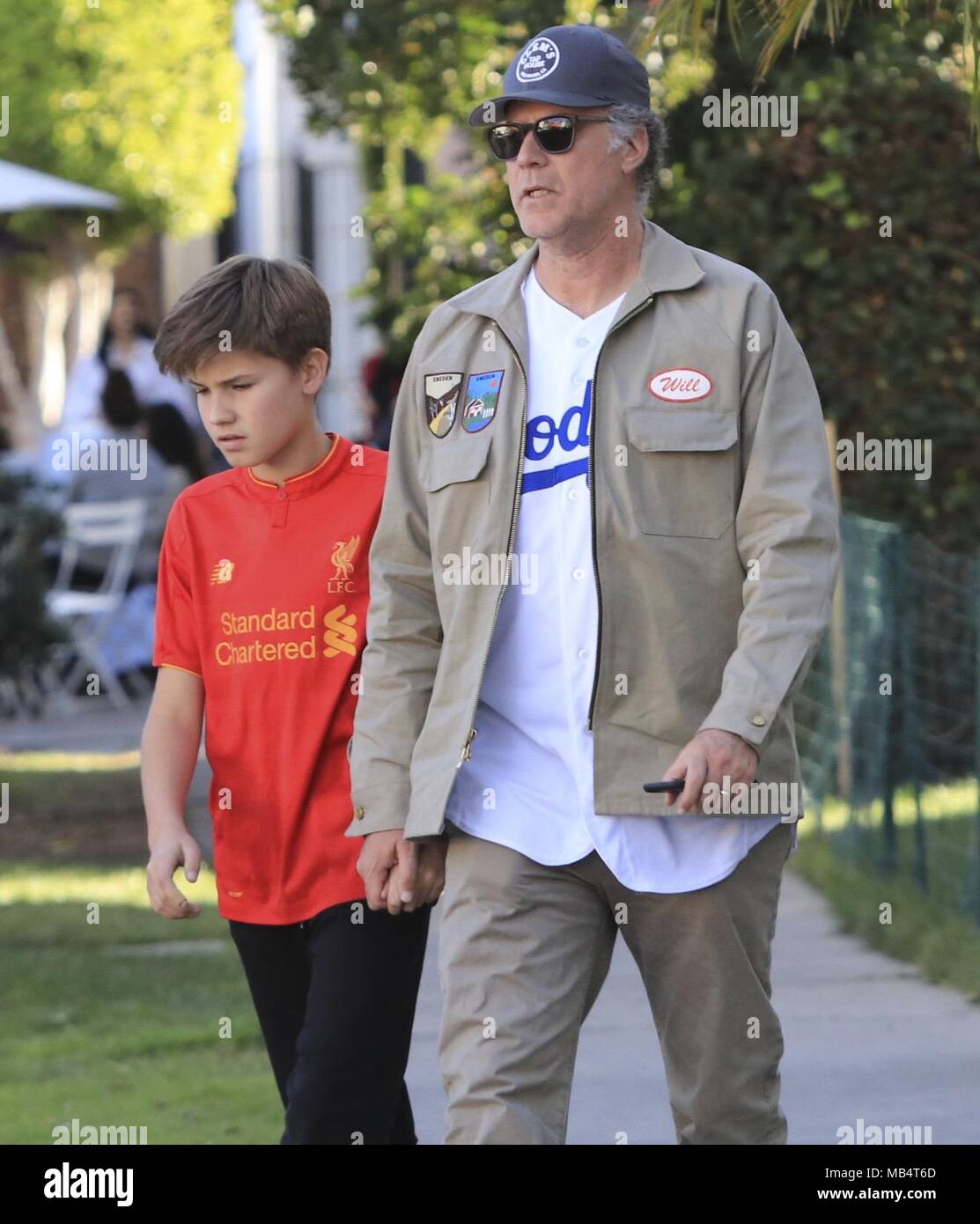 Will Ferrell spends the day out with his son Mattias Featuring: Will