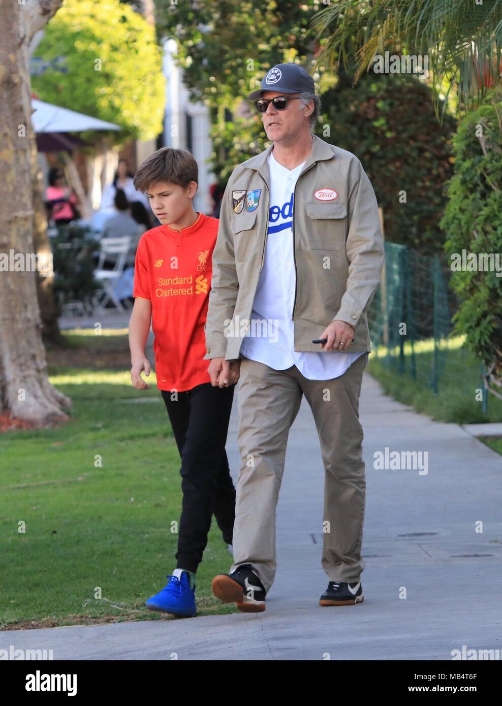 Will Ferrell spends the day out with his son Mattias Featuring: Will