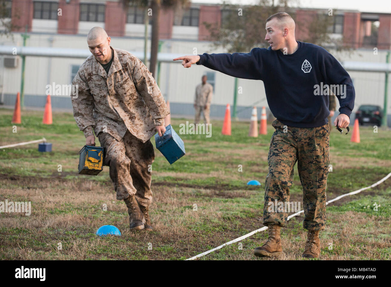 U.S. Marine Corps Staff Sgt. Jonathan Peterson, a drill instructor with