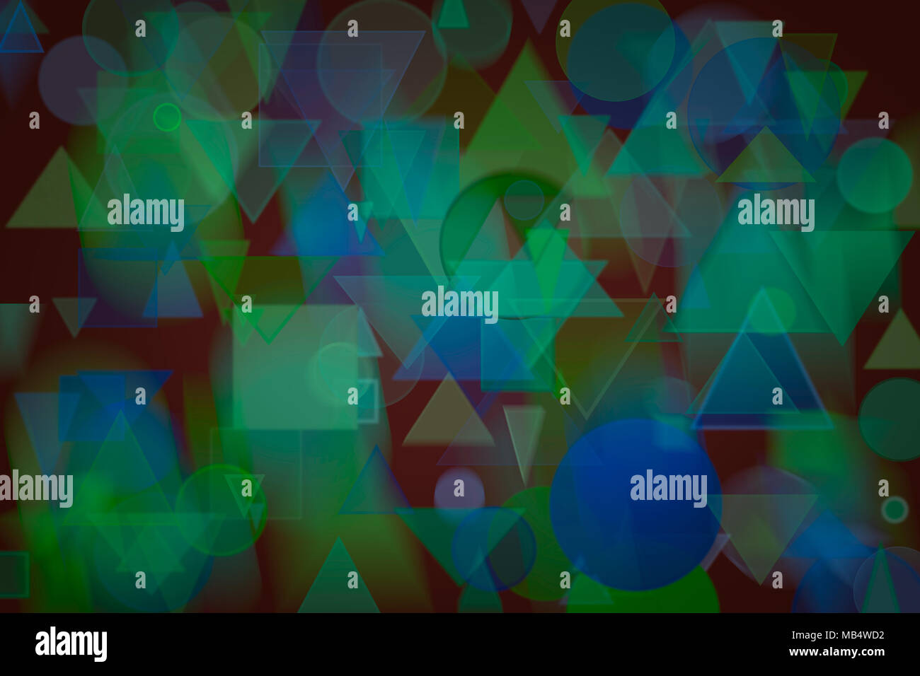Random circle, square, rectangle & triangle shape, digital generative ...