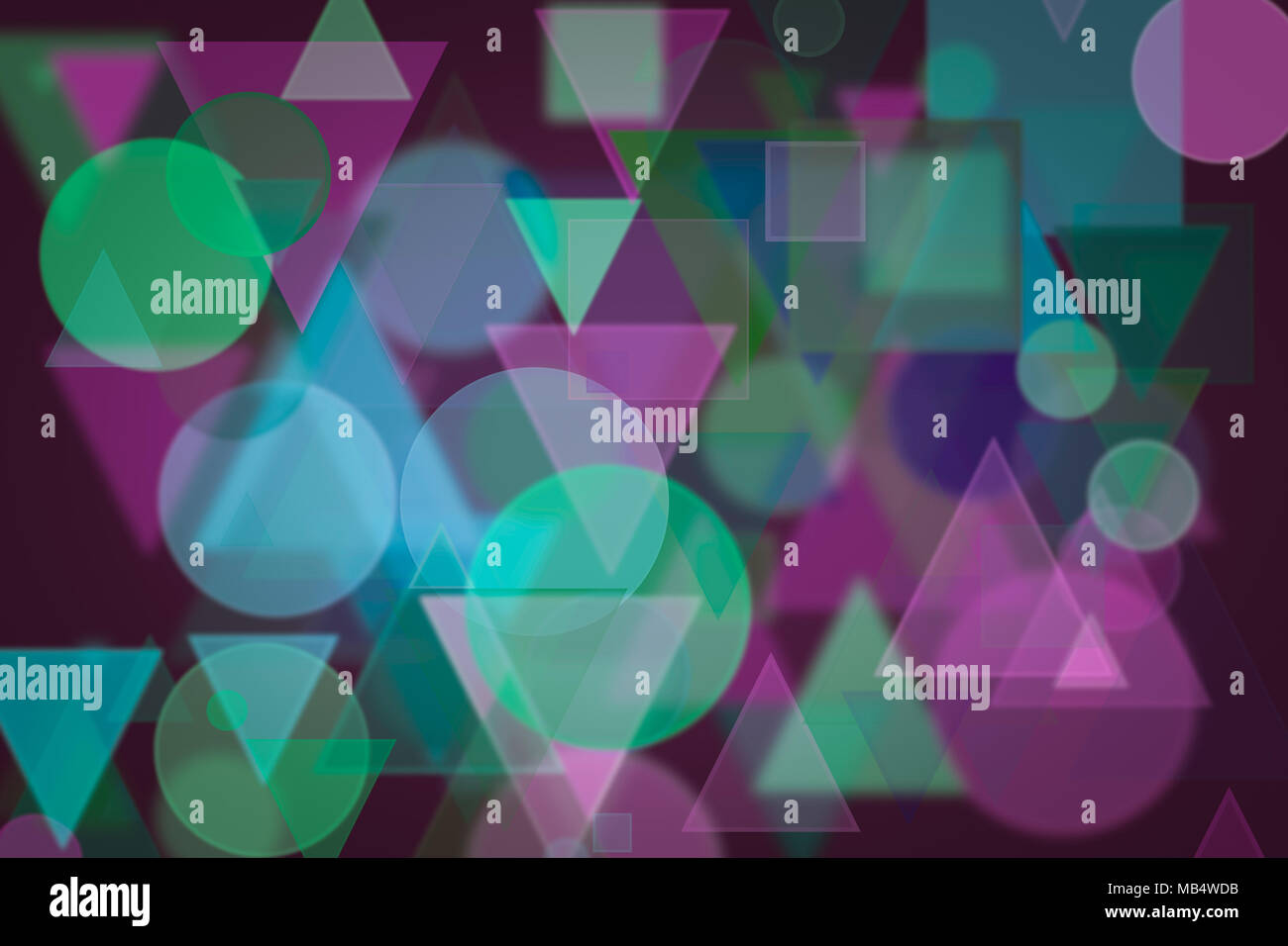 Random circle, square, rectangle & triangle shape, digital generative ...