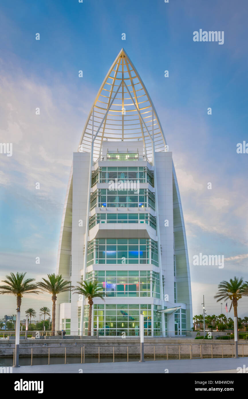 Cape Canaveral, Florida, USA March 30 2018 Exploration Tower is located at the Port of