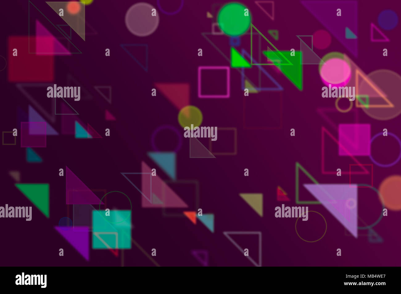 Random circle, square, rectangle & triangle shape, digital generative ...