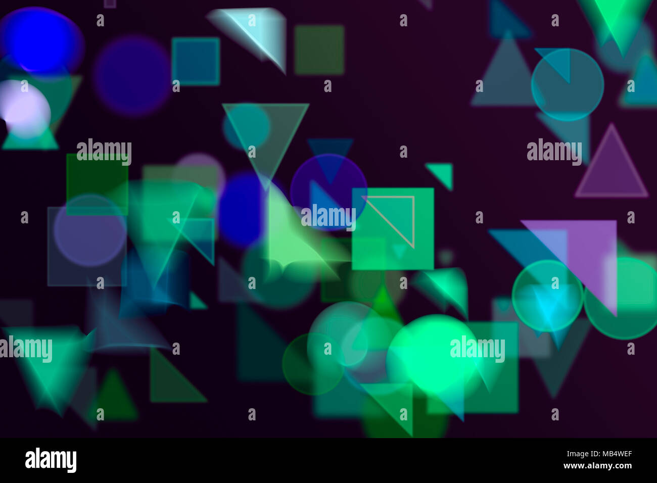 Random circle, square, rectangle & triangle shape, digital generative ...