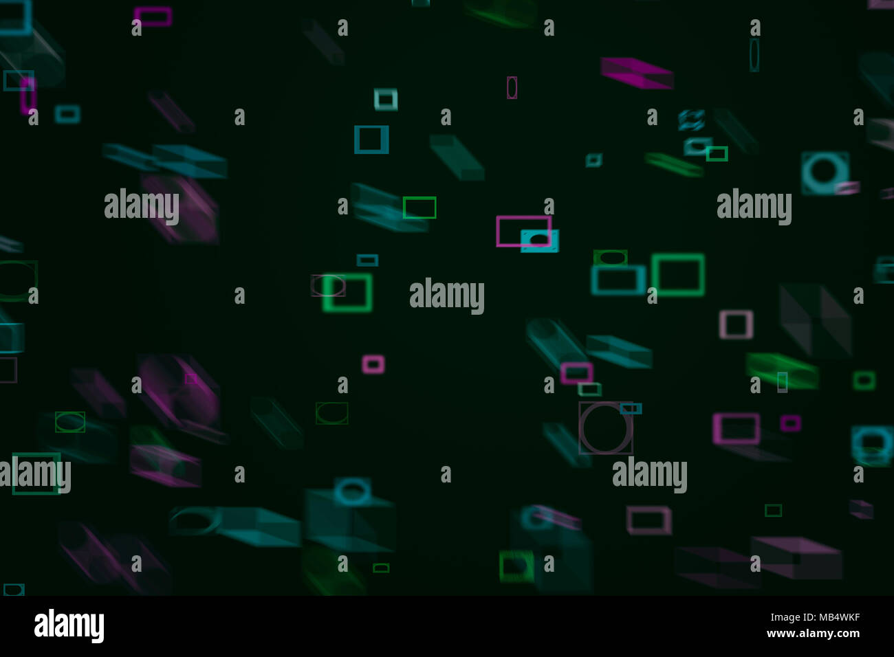 Random square & rectangle shape, digital generative art for web page ...