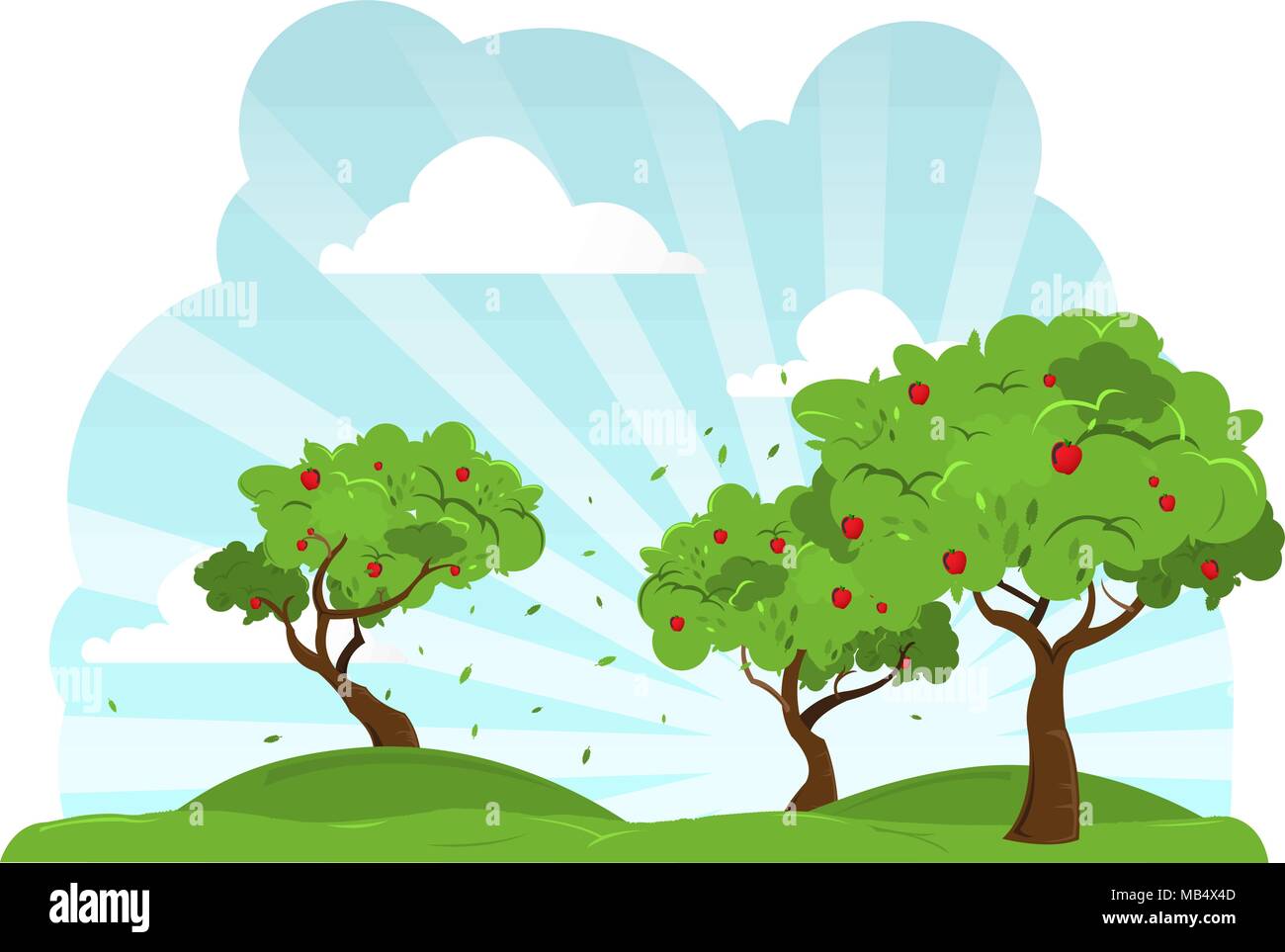 Wind blowing trees illustration hires stock photography and images Alamy