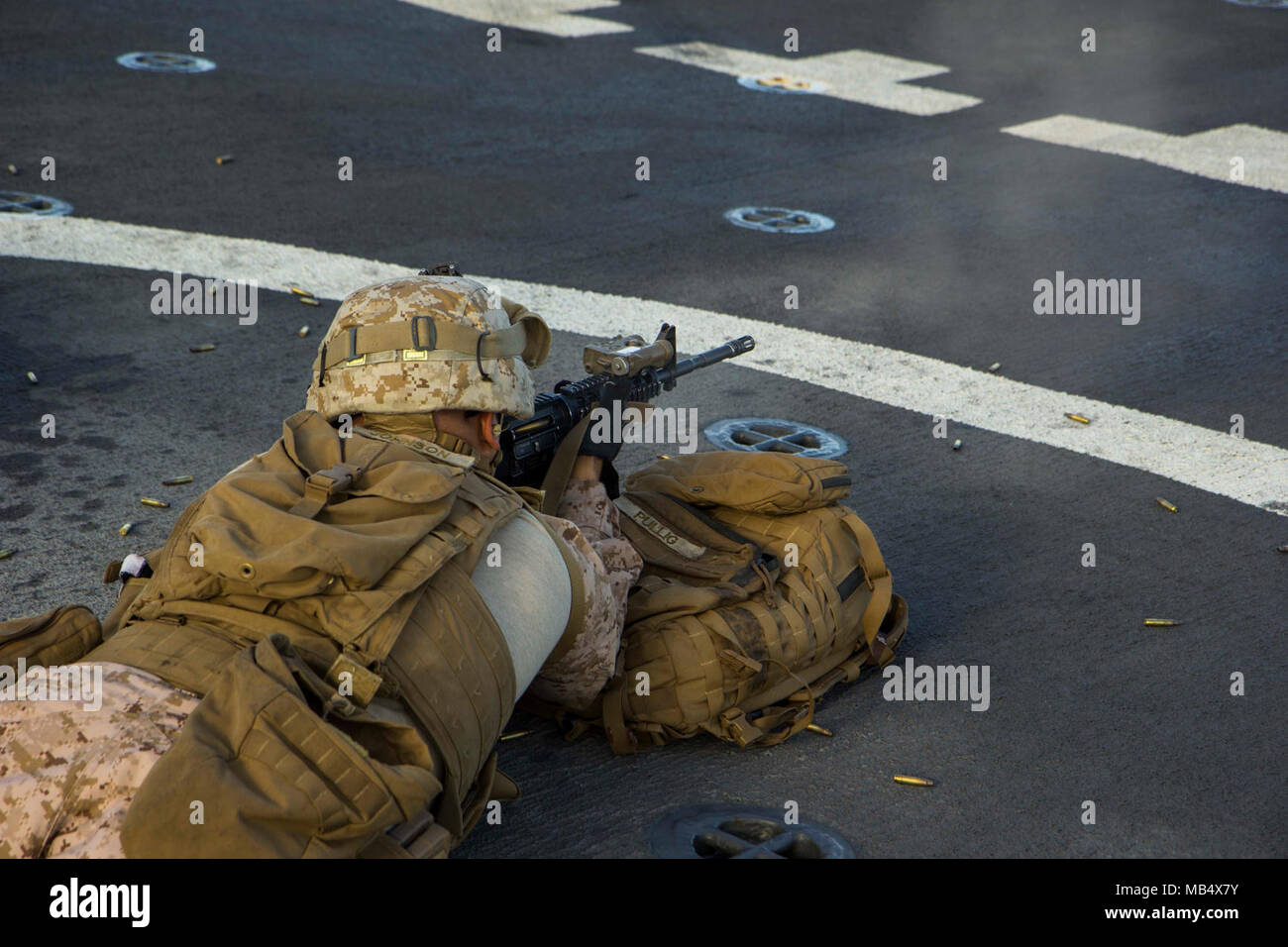 A U.S. Marines with Battalion Landing Team, 2nd Battalion, 6th Marine ...