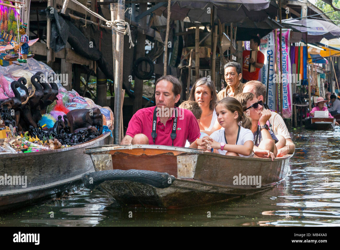 Damnoen Saduak, Floating Market, Bangkok, Thailand Stock Photo