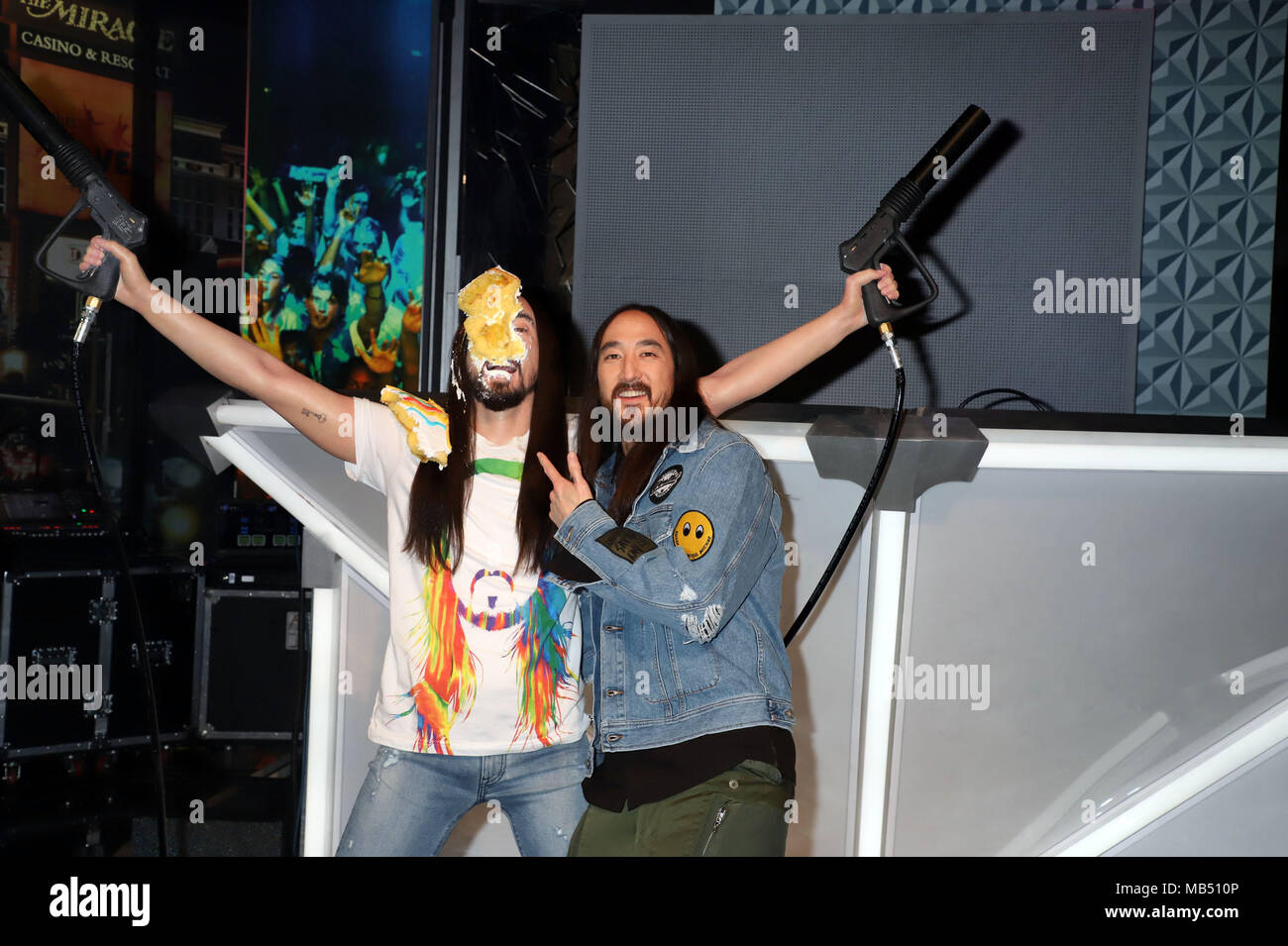 DJ and producer Steve Aoki wax figure unveiling at Madame Tussauds in