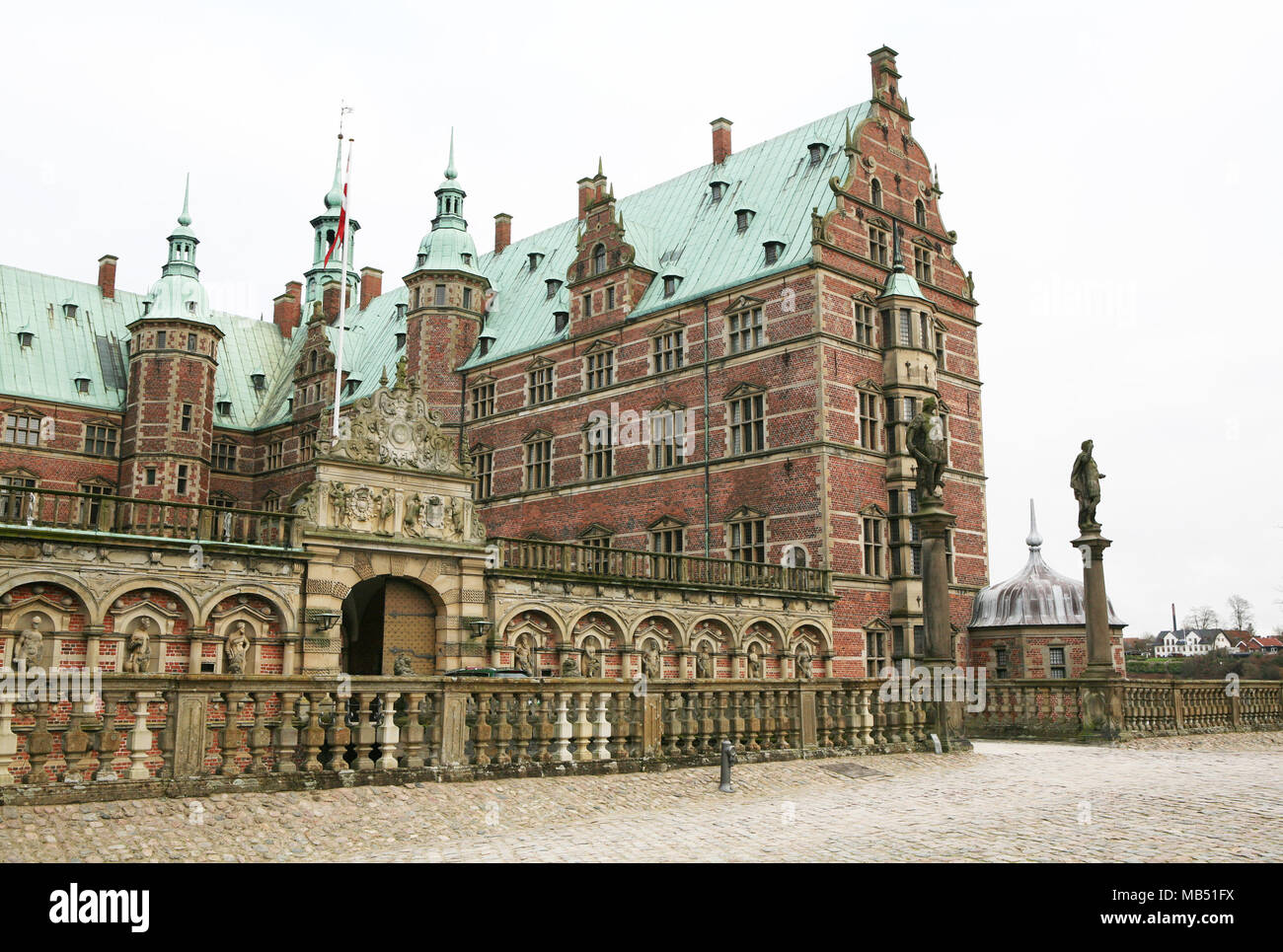 Building at the Hillerod castle, Denmark Stock Photo