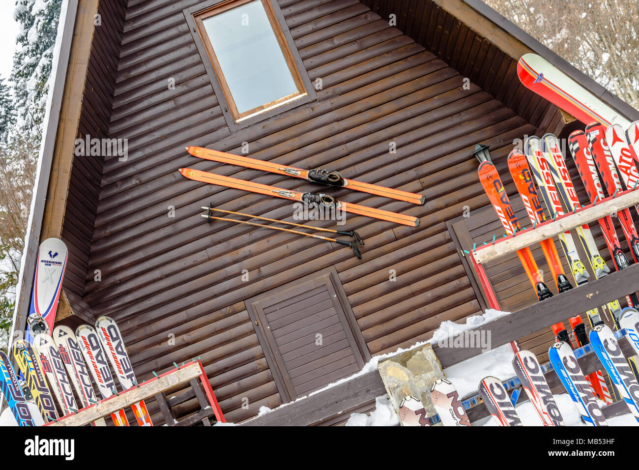 Vintage ski gear Stock Photo Alamy