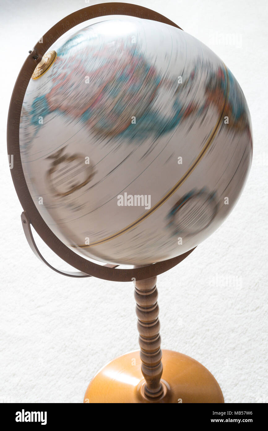 Spinning World Globe Stock Photo Alamy