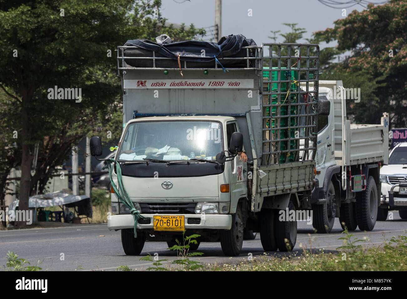 CHIANG MAI, THAILAND APRIL 5 2018 Toyota Dyna Cargo Truck of Nim See
