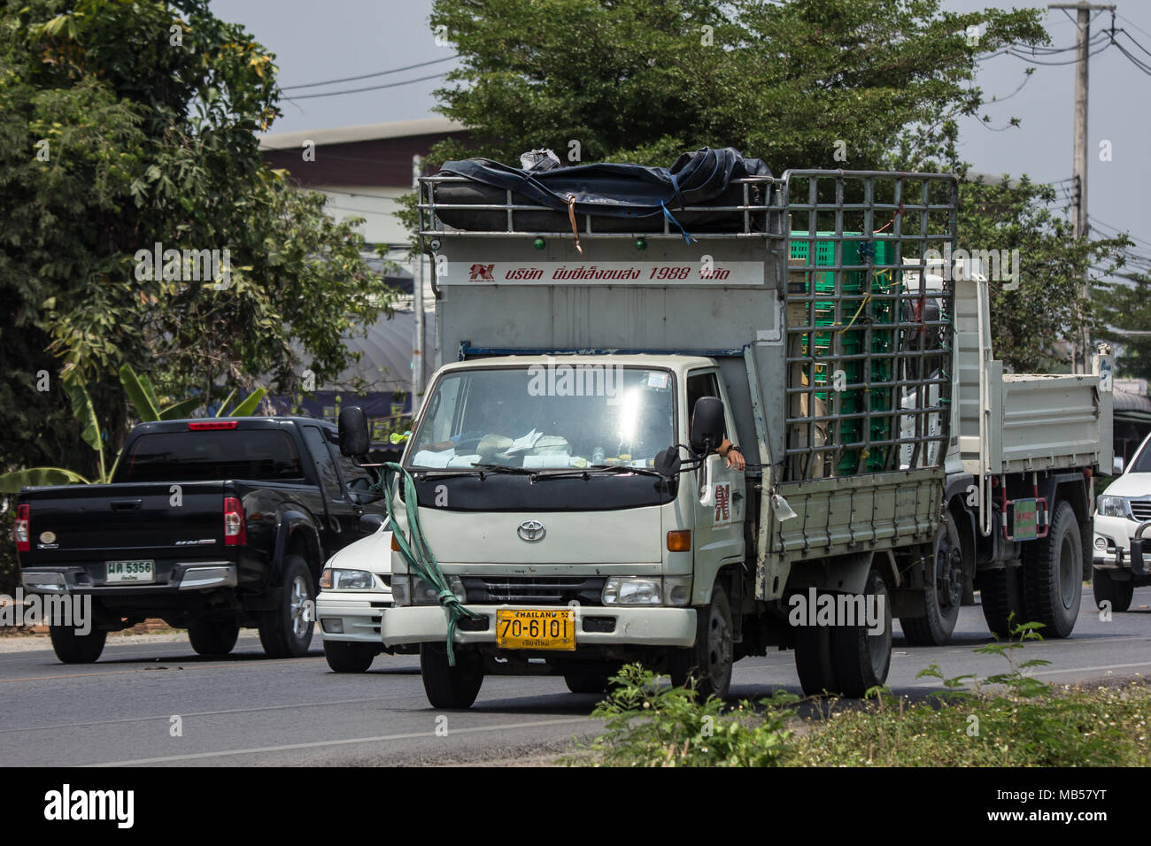 CHIANG MAI, THAILAND APRIL 5 2018 Toyota Dyna Cargo Truck of Nim See