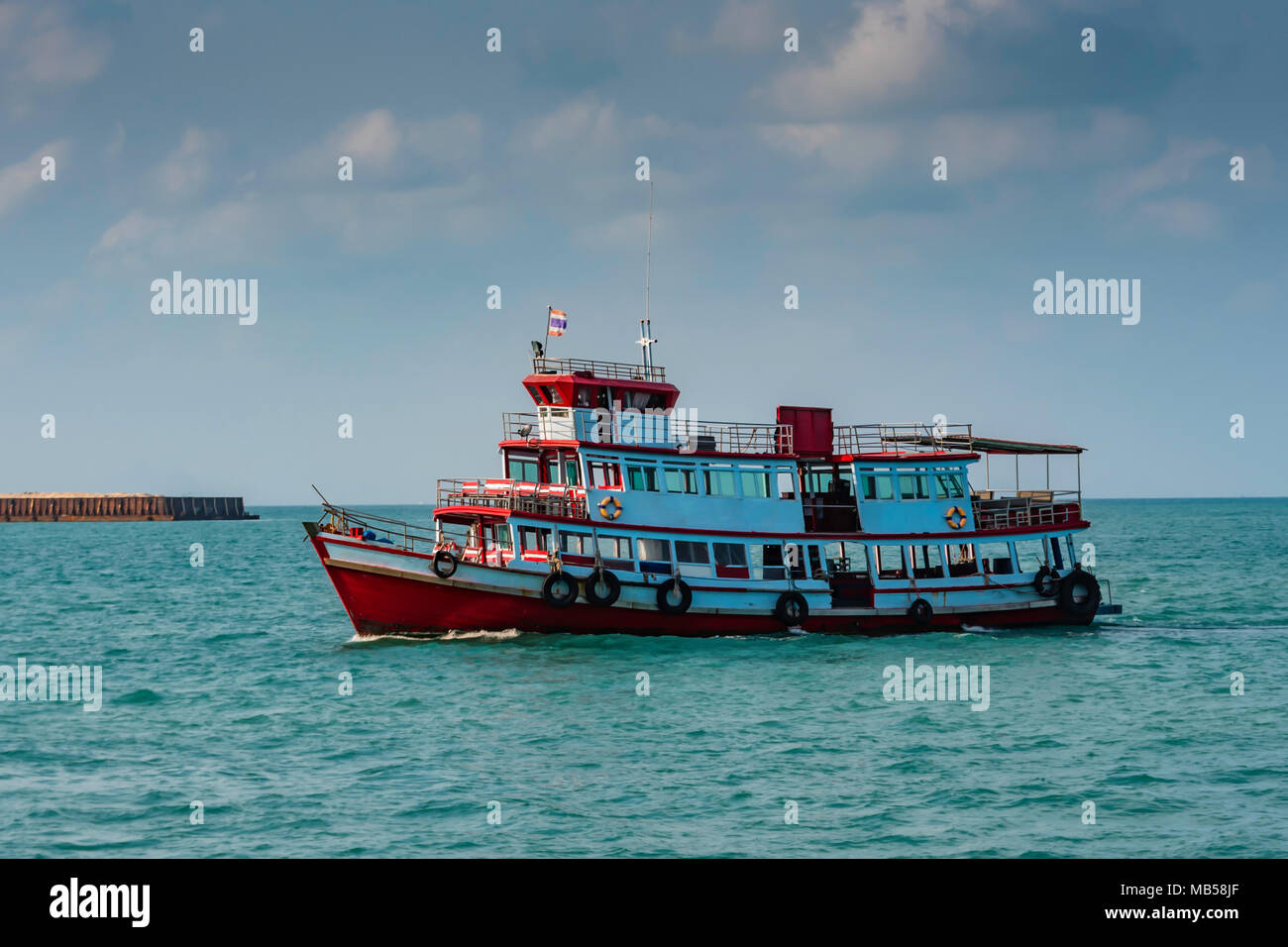 passenger boat sailing in the vicinity of the island of koh samui in