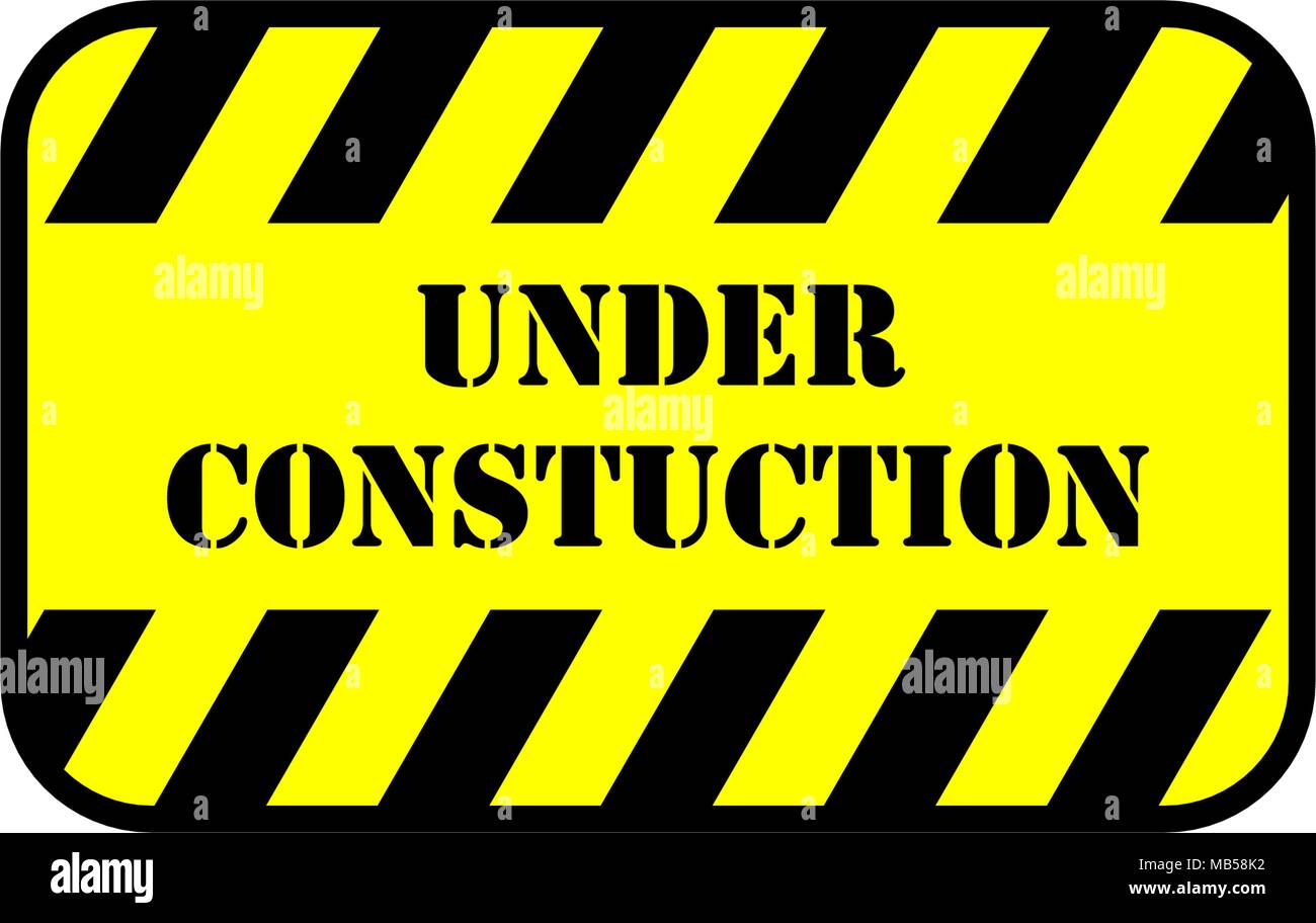 Standard yellow and black construction area sign Stock Vector Image ...