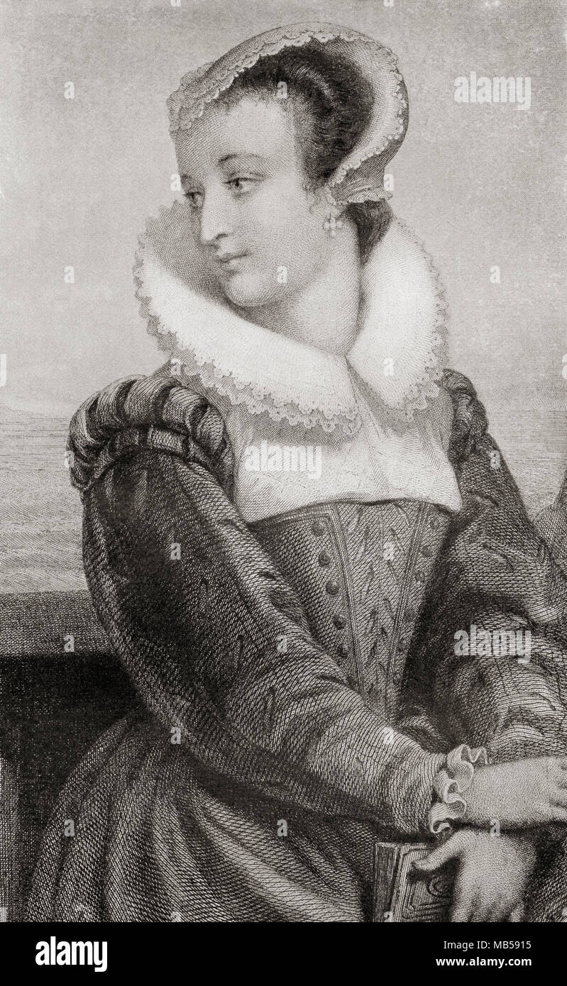Mary, Queen of Scots, 1542 – 1587, aka  Mary Stuart or Mary I.  Queen of Scotland.  From The International Library of Famous Literature, published c. 1900 Stock Photo