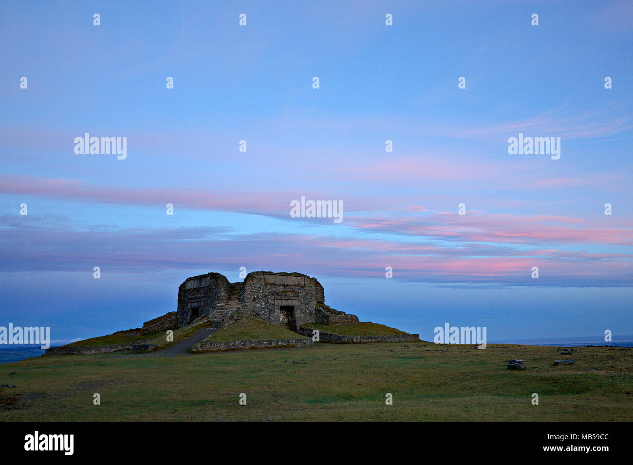 Jubilee Tower on the summit of Moel Famau, North Wales Stock Photo