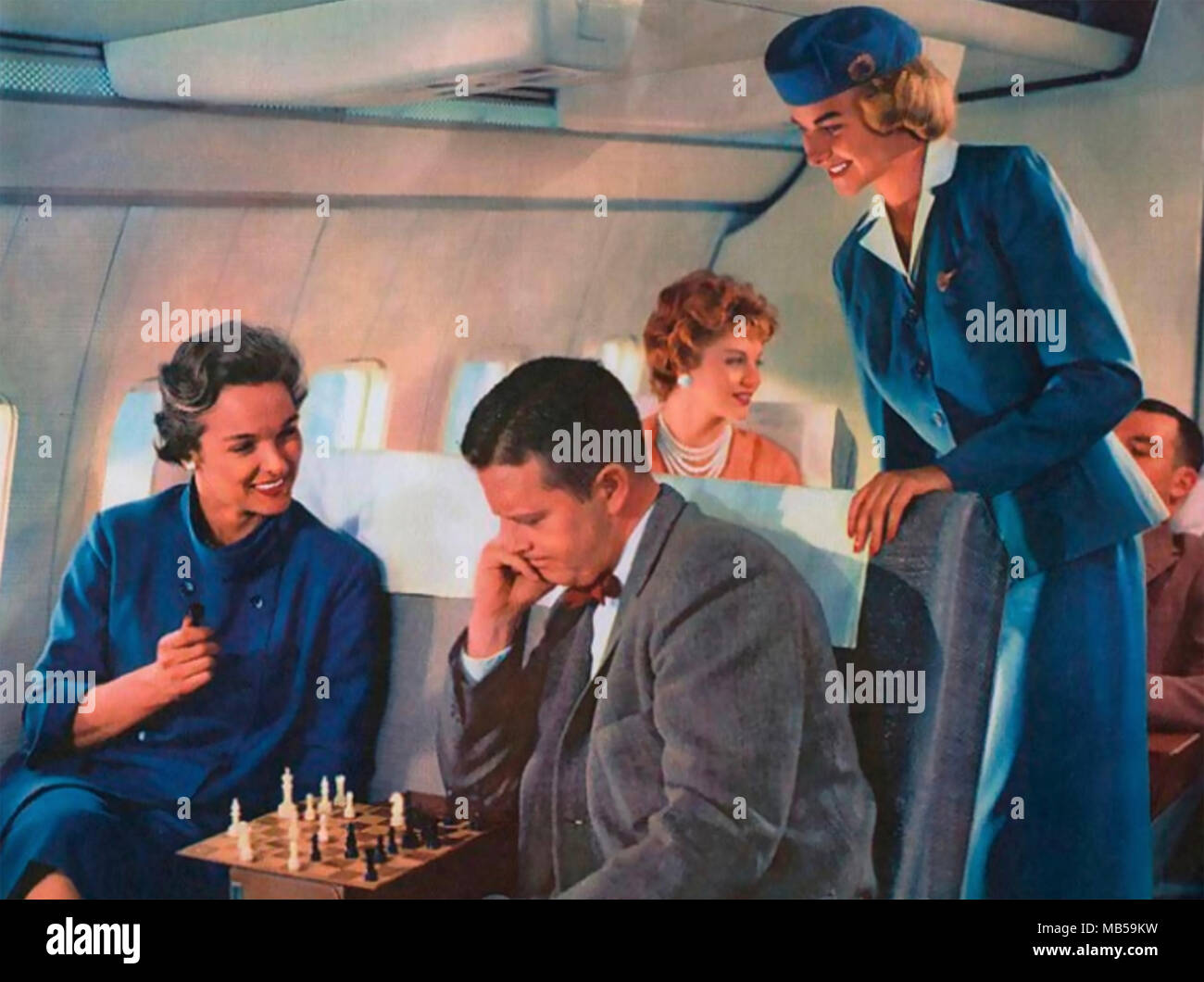 AIR TRAVEL IN 1950s Stock Photo