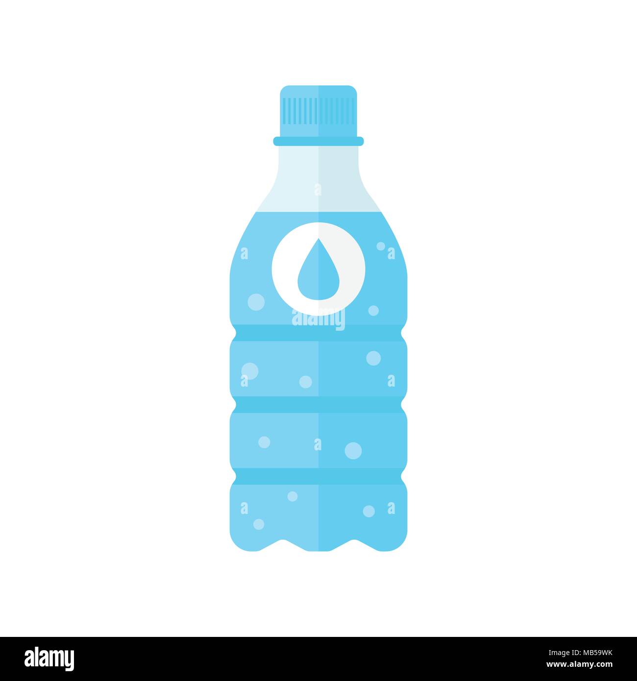 Water bottle icon in flat style. Bottle illustration on white isolated ...