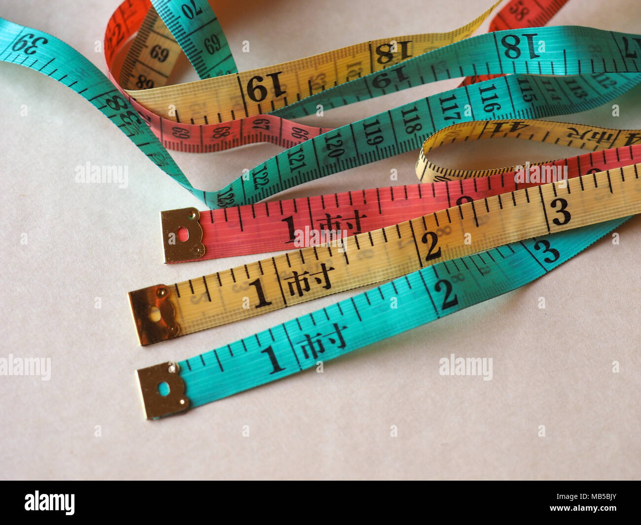 Tailor tape ruler in Cun aka the Chinese Inch measuring unit Stock ...