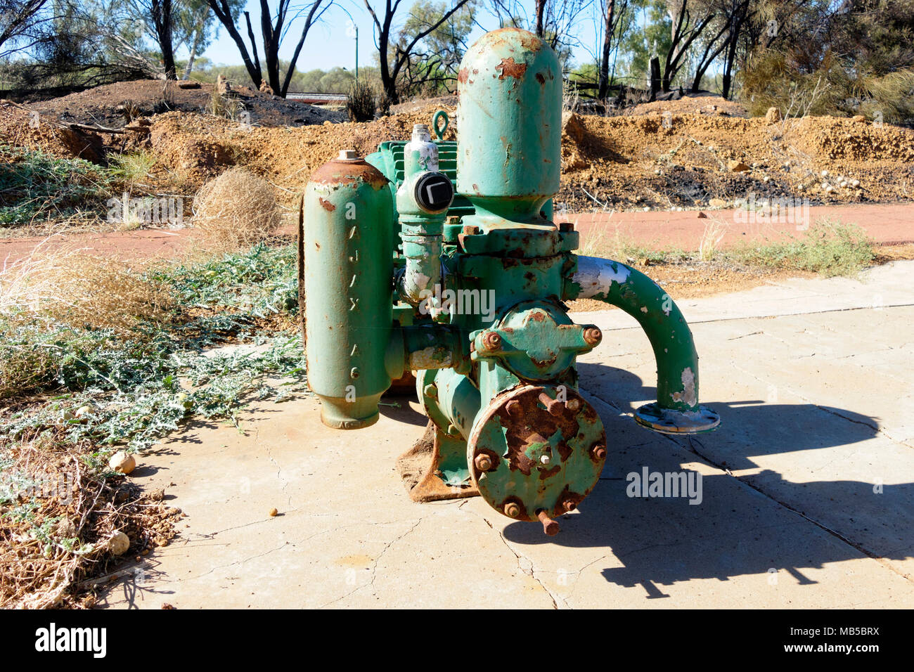 Old Ajax A6 industrial water pump, Western Australia Stock Photo Alamy