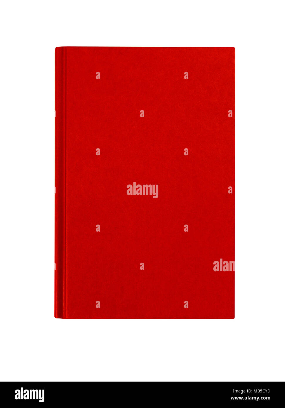 Blank red hardback book cover ready for text or graphic isolated on white, Stock image