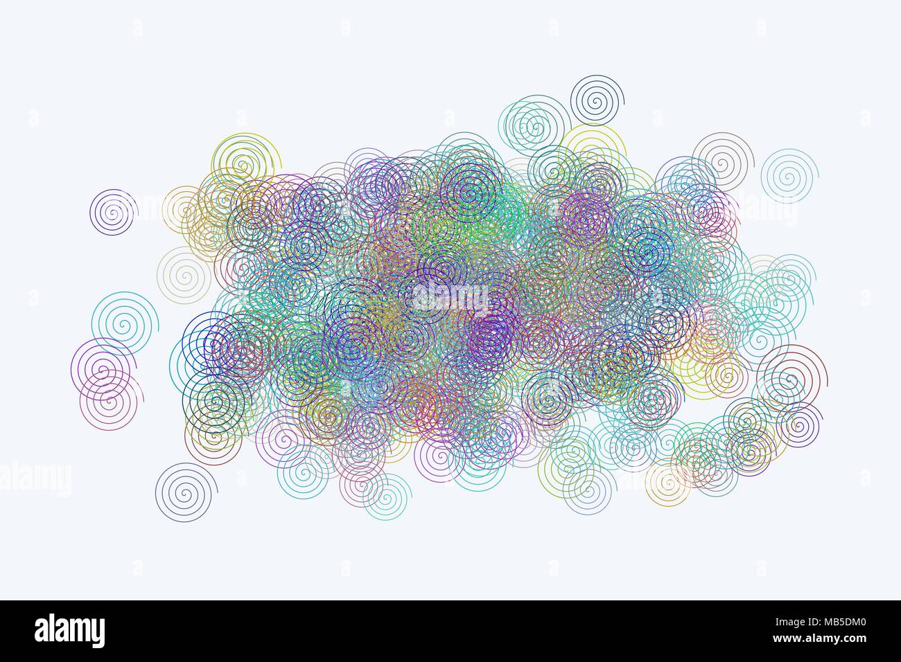Abstract geometric twirl circle line, path or pattern, colorful ...