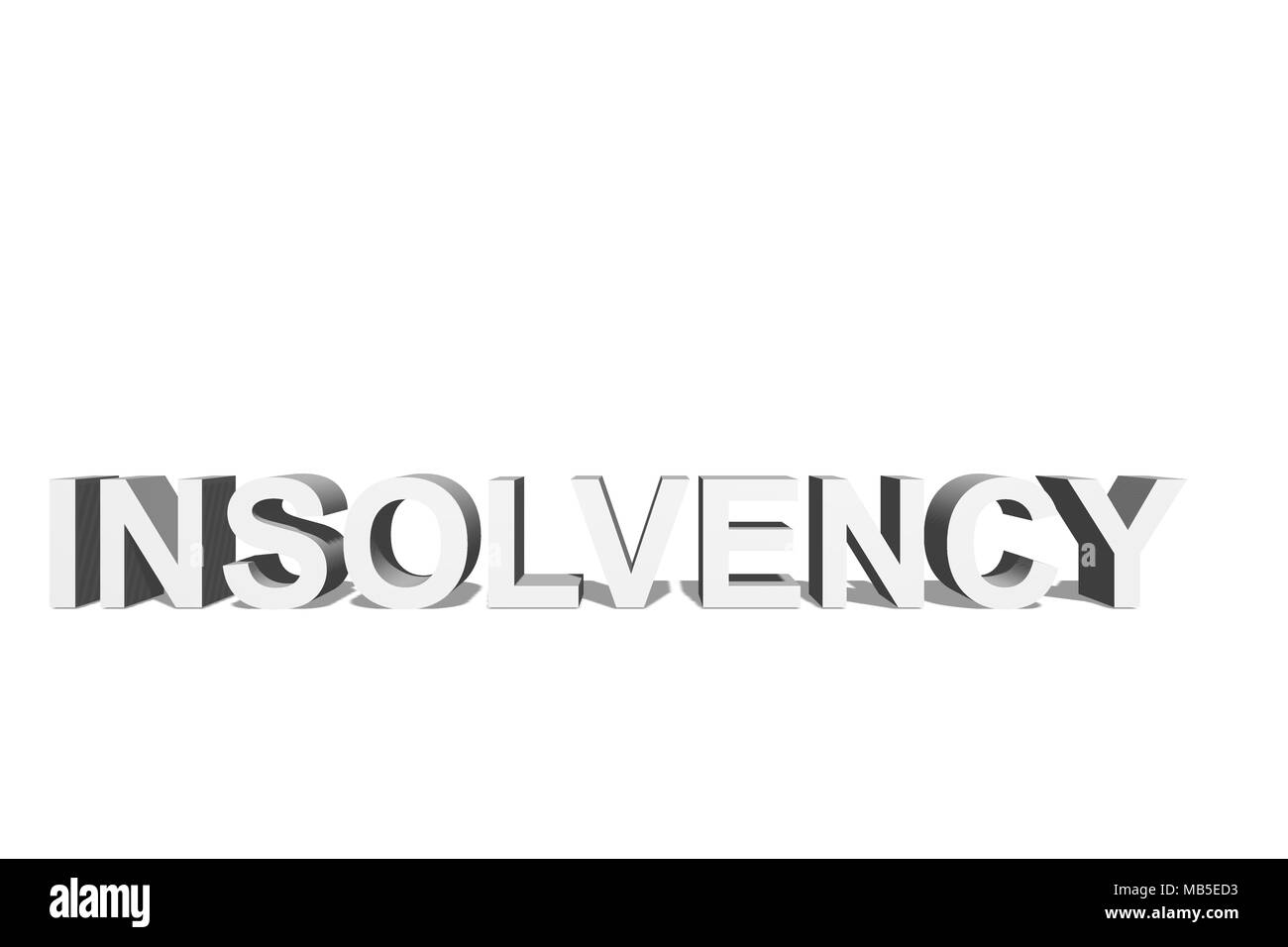 Insolvency as text for the background as a template Stock Photo