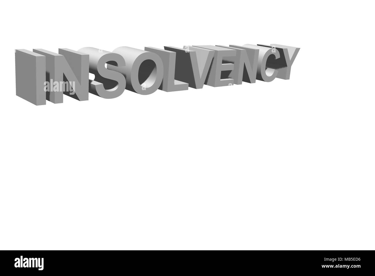 Insolvency as text for the background as a template Stock Photo