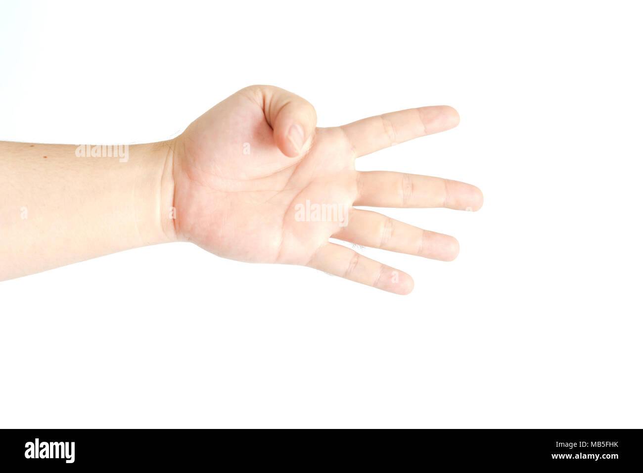 A Hand Isolated on White background Stock Photo - Alamy