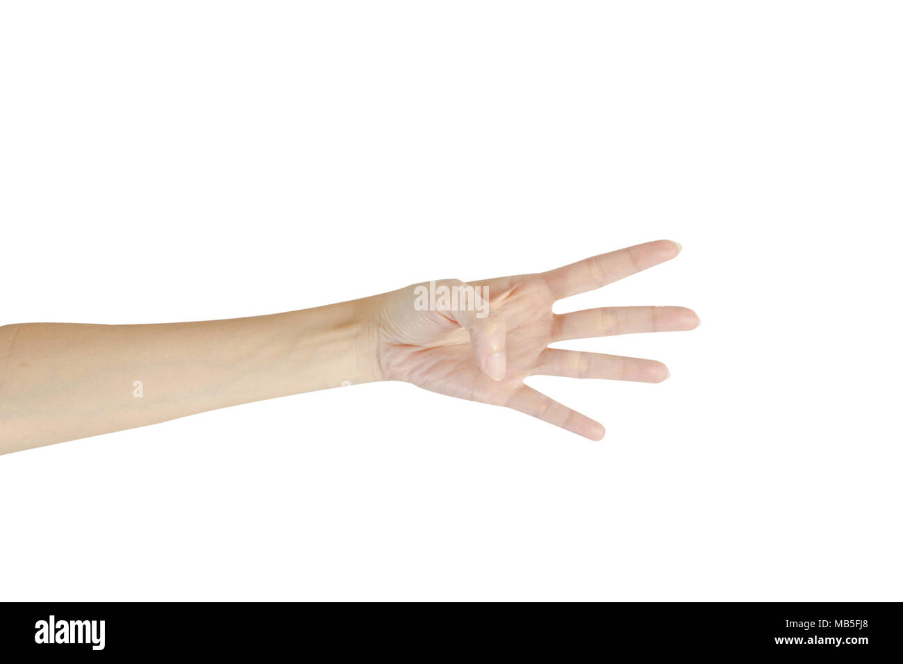 A Hand Isolated on White background Stock Photo - Alamy