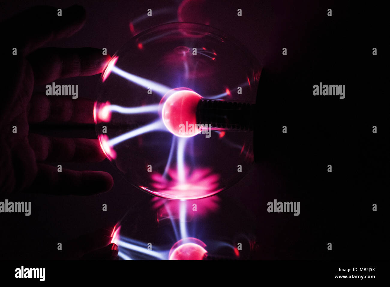 Electricity fireball. Abstract photo of electric waves. Static electricity Stock Photo Alamy