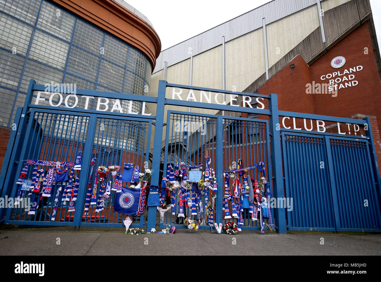 Entrance to Ibrox football stadium, the home of Rangers Football Club,  Govan, Glasgow, Scotland, UK Stock Photo - Alamy