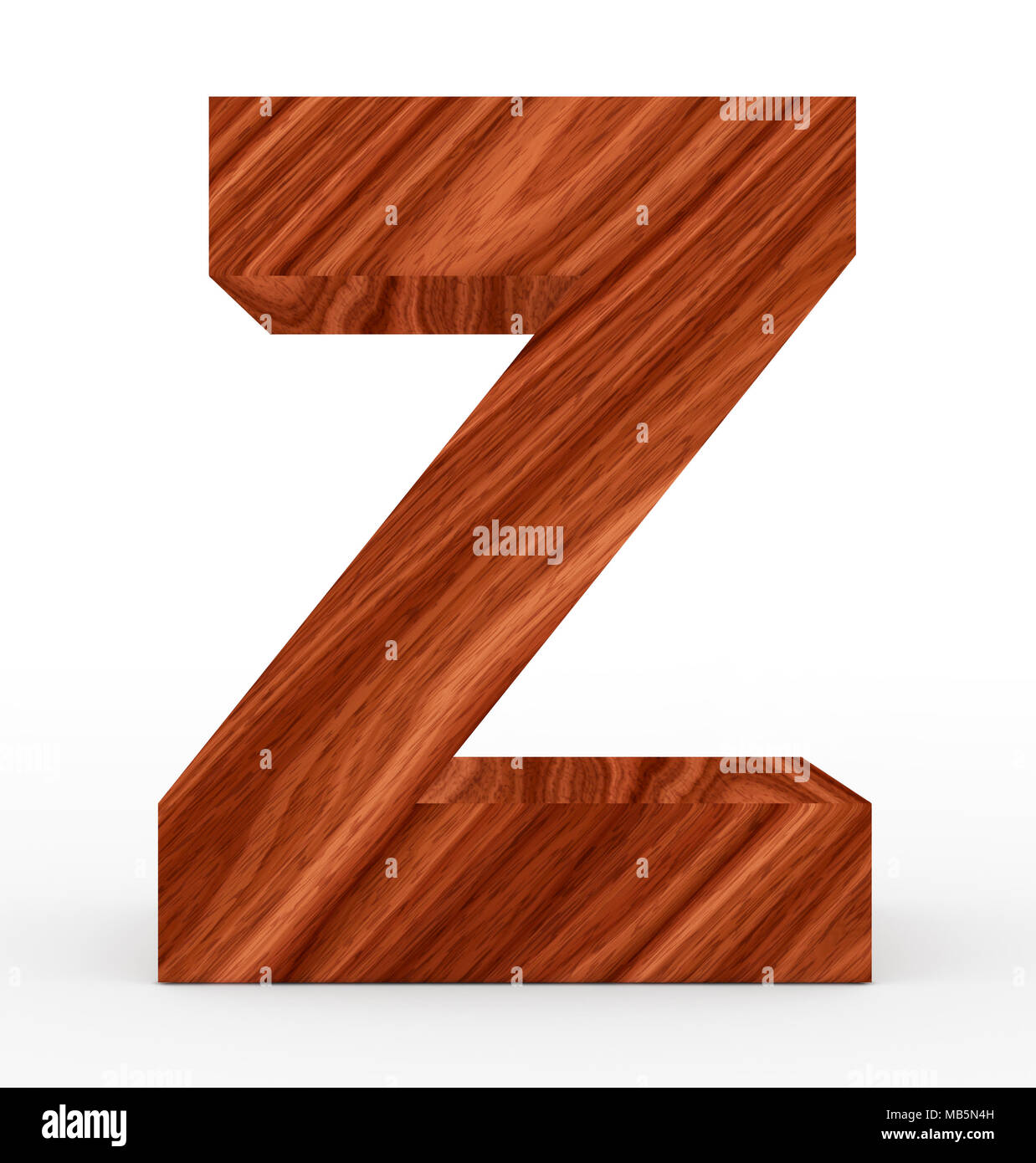 letter Z 3d wooden isolated on white - 3d rendering Stock Photo - Alamy