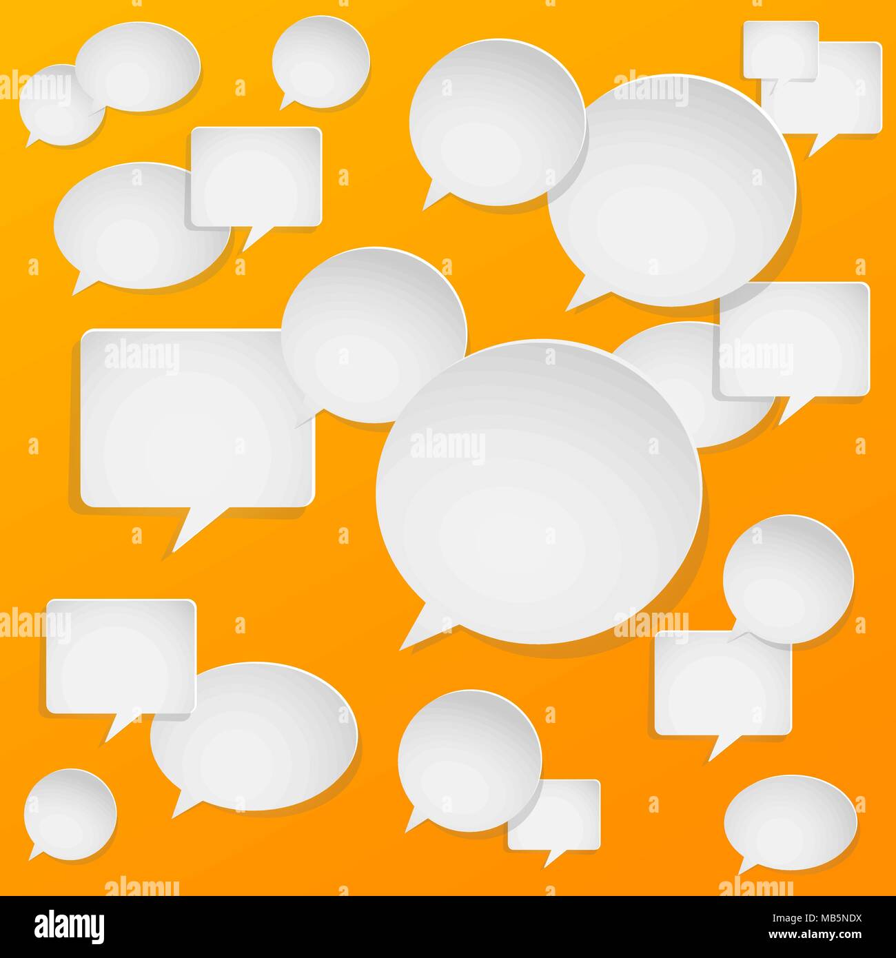 Floating speech bubbles. Vector background Stock Vector