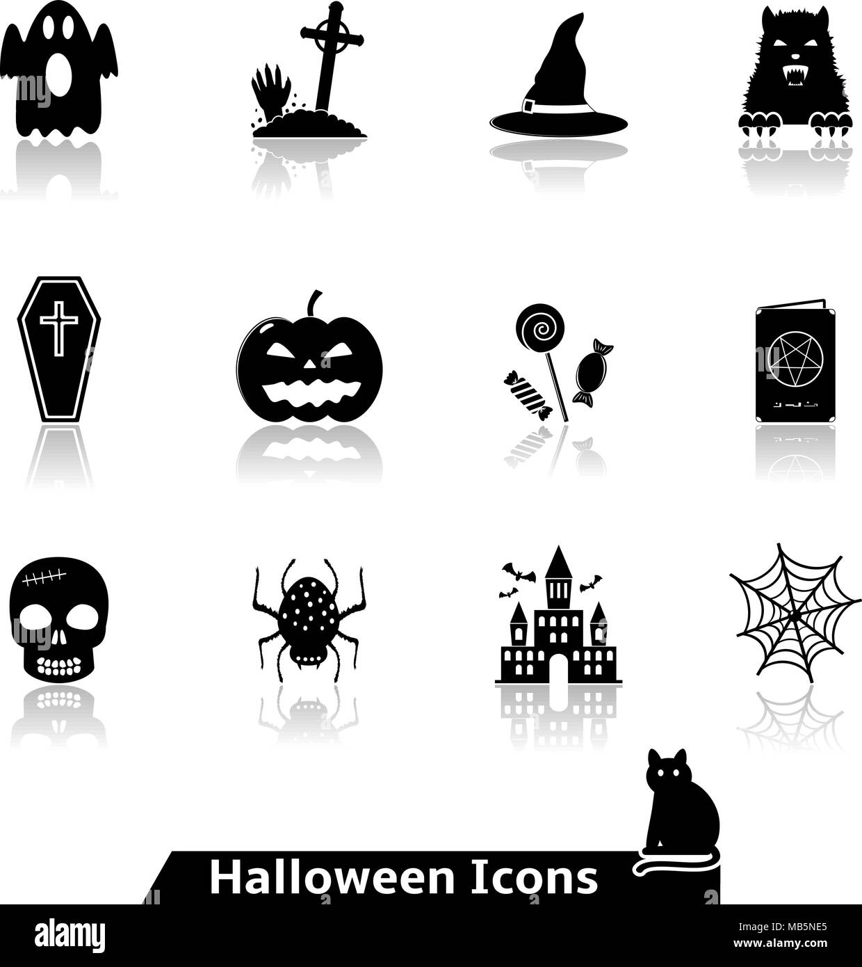 Halloween Icons Set Vector Stock Vector Image & Art Alamy