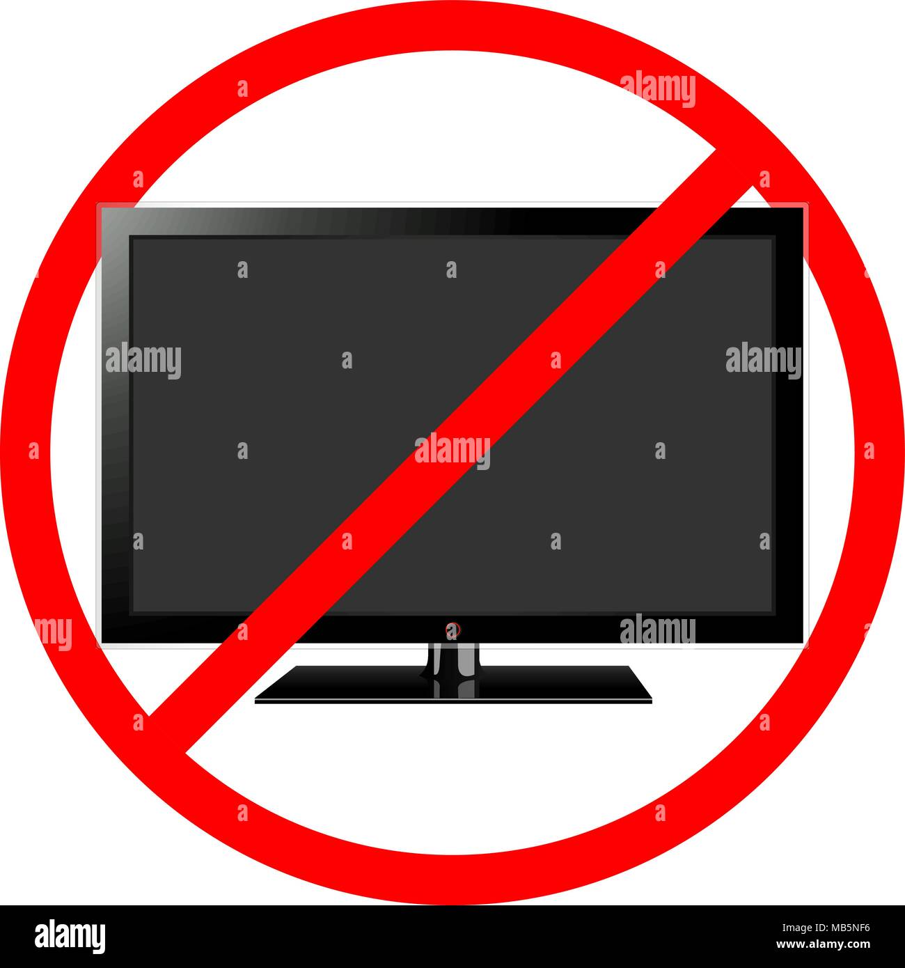 No television sign Stock Vector