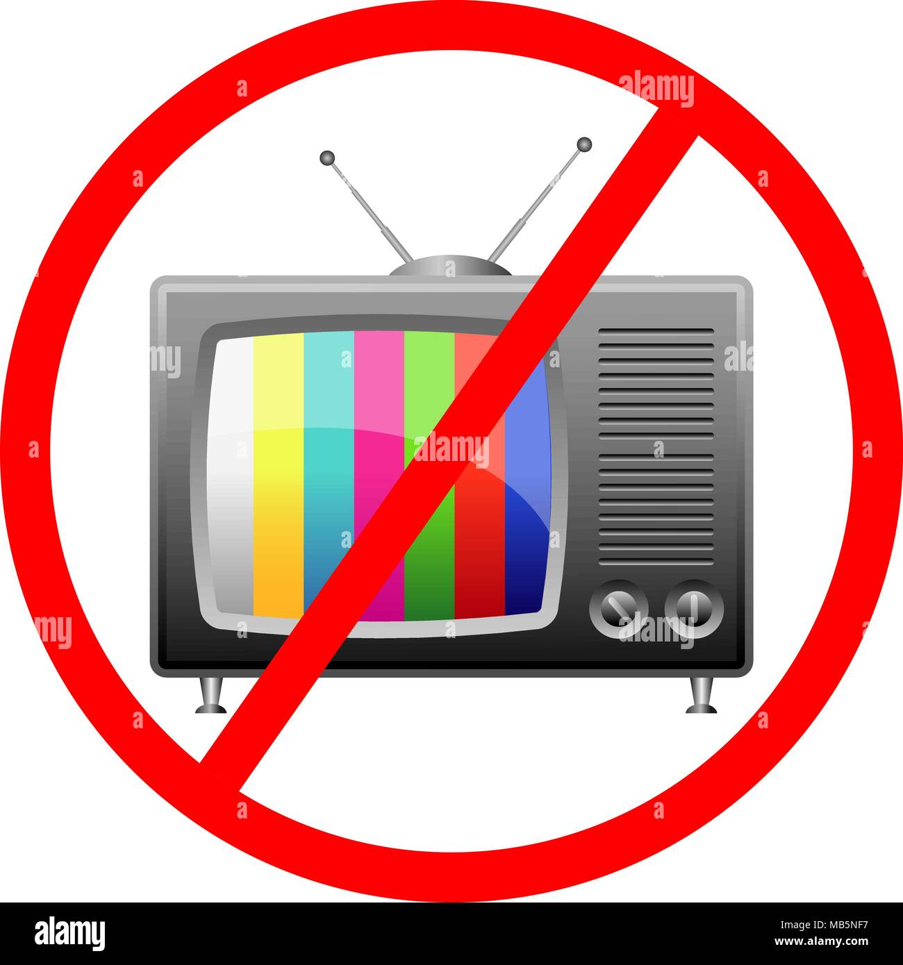 No television sign Stock Vector