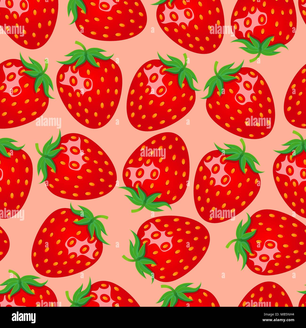 Seamless strawberry pattern, vector illustration Stock Vector Image ...