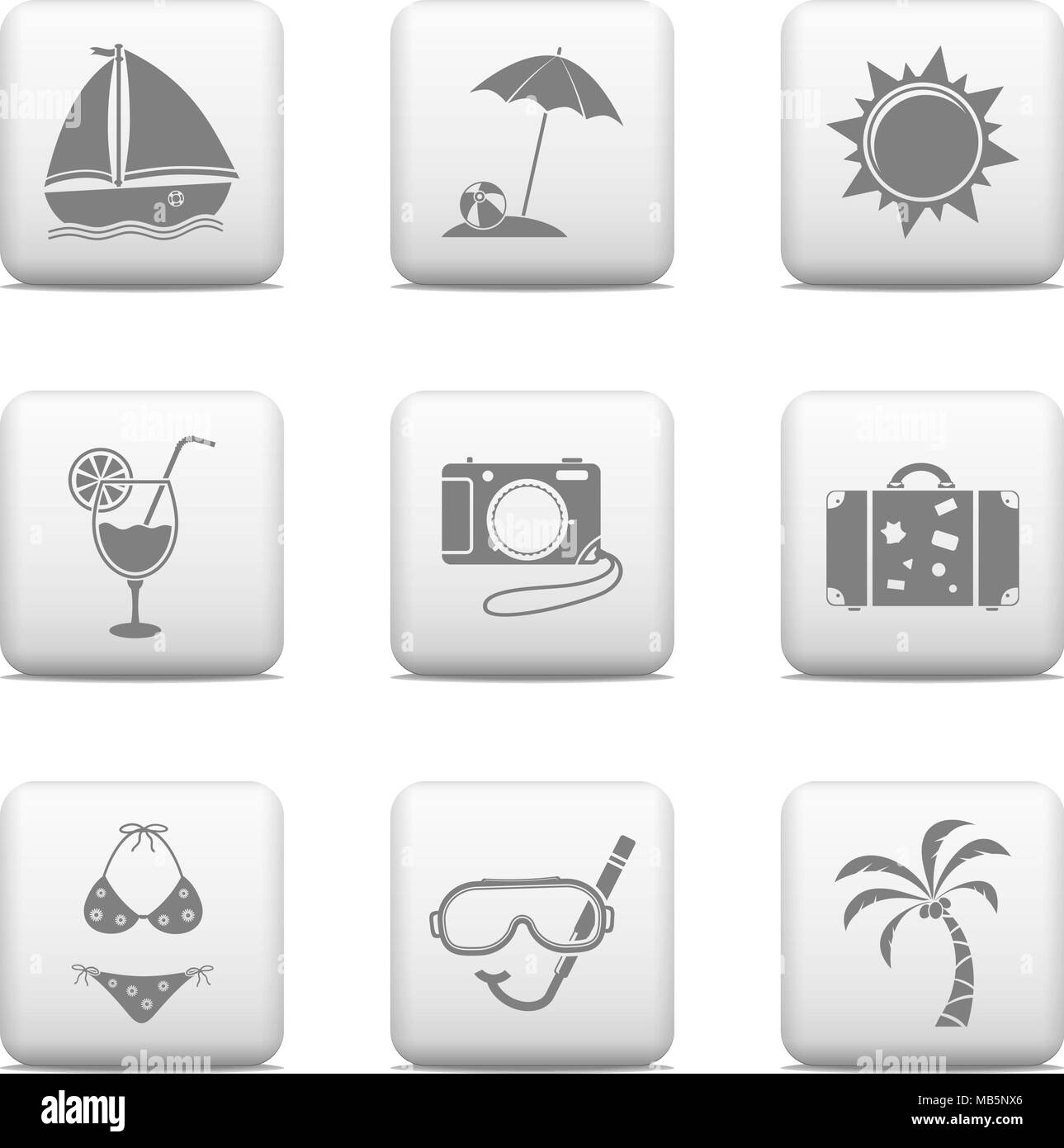 Web buttons - Vacation Stock Vector