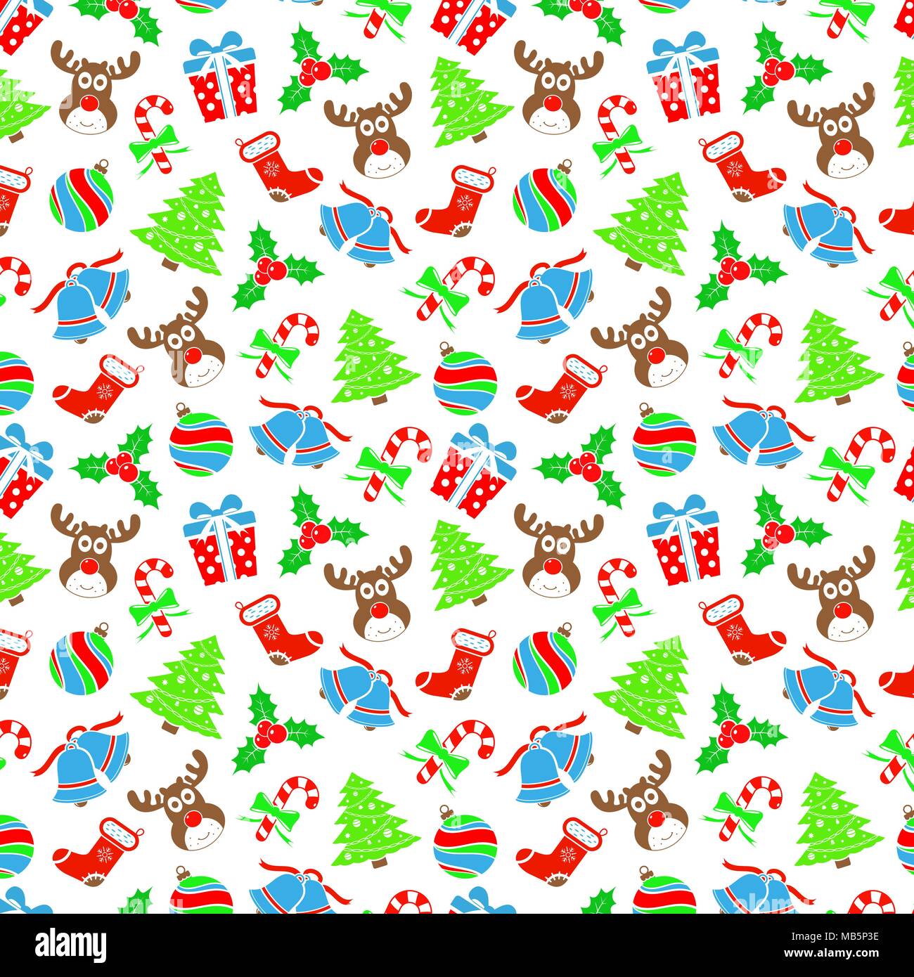 Christmas background, vector seamless pattern Stock Vector Image & Art ...