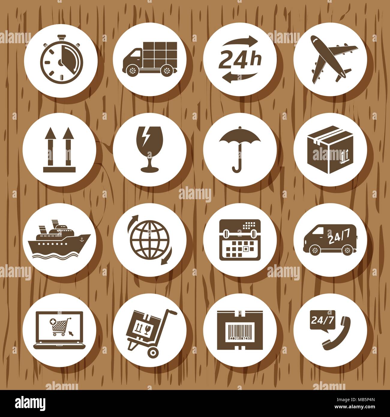Delivery icon set Stock Vector Image & Art - Alamy