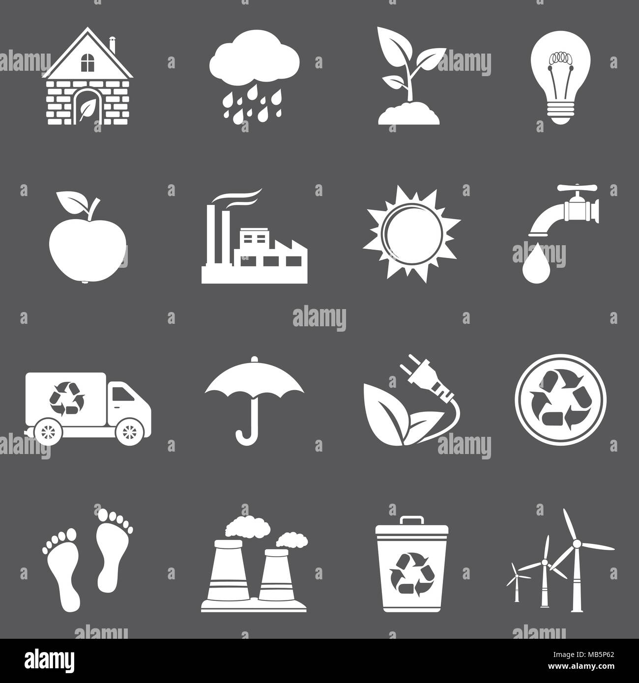 Vector ecology and recycle icons Stock Vector Image & Art - Alamy