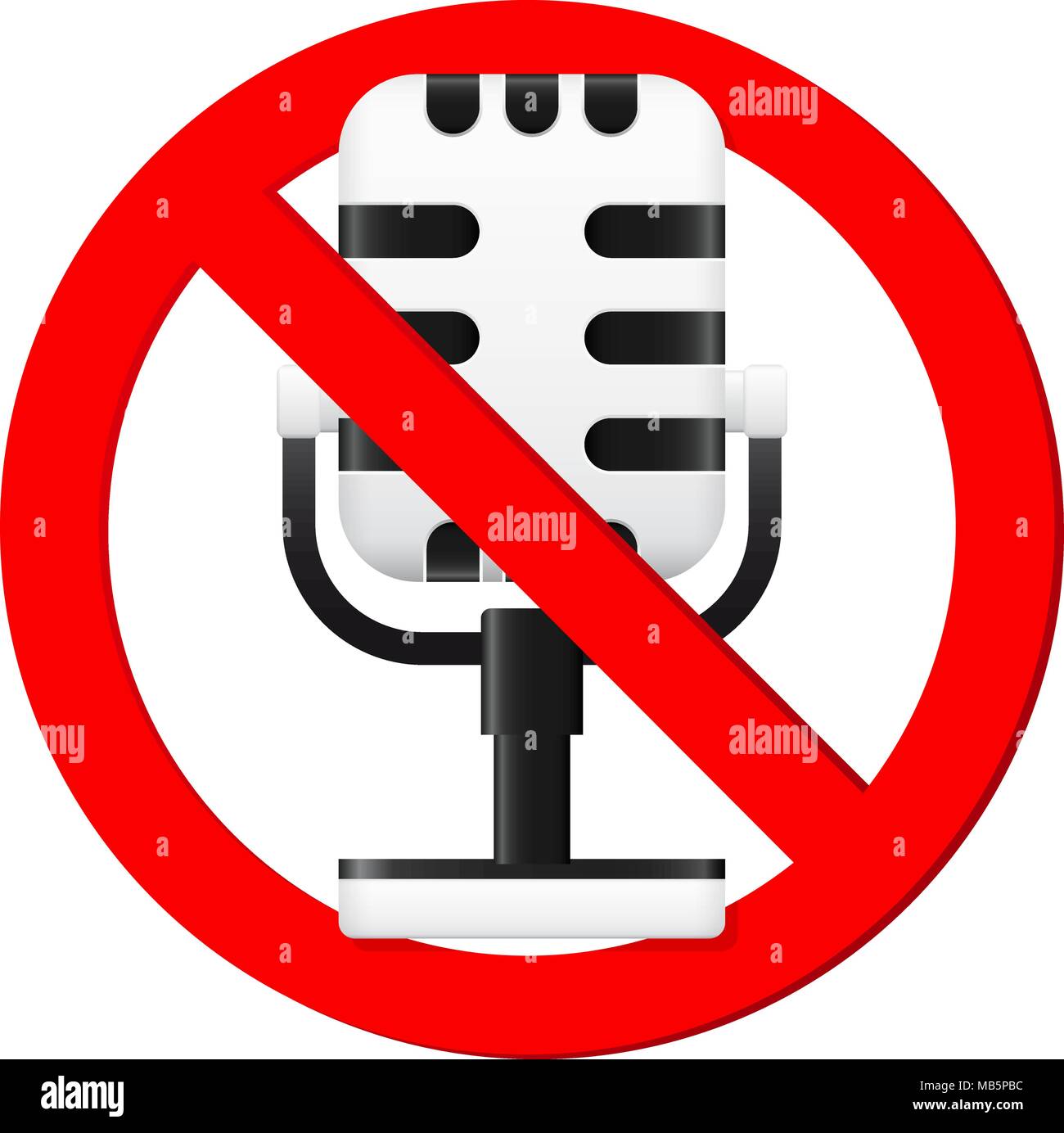 Not Use Microphone Sign Stock Vector Image & Art Alamy