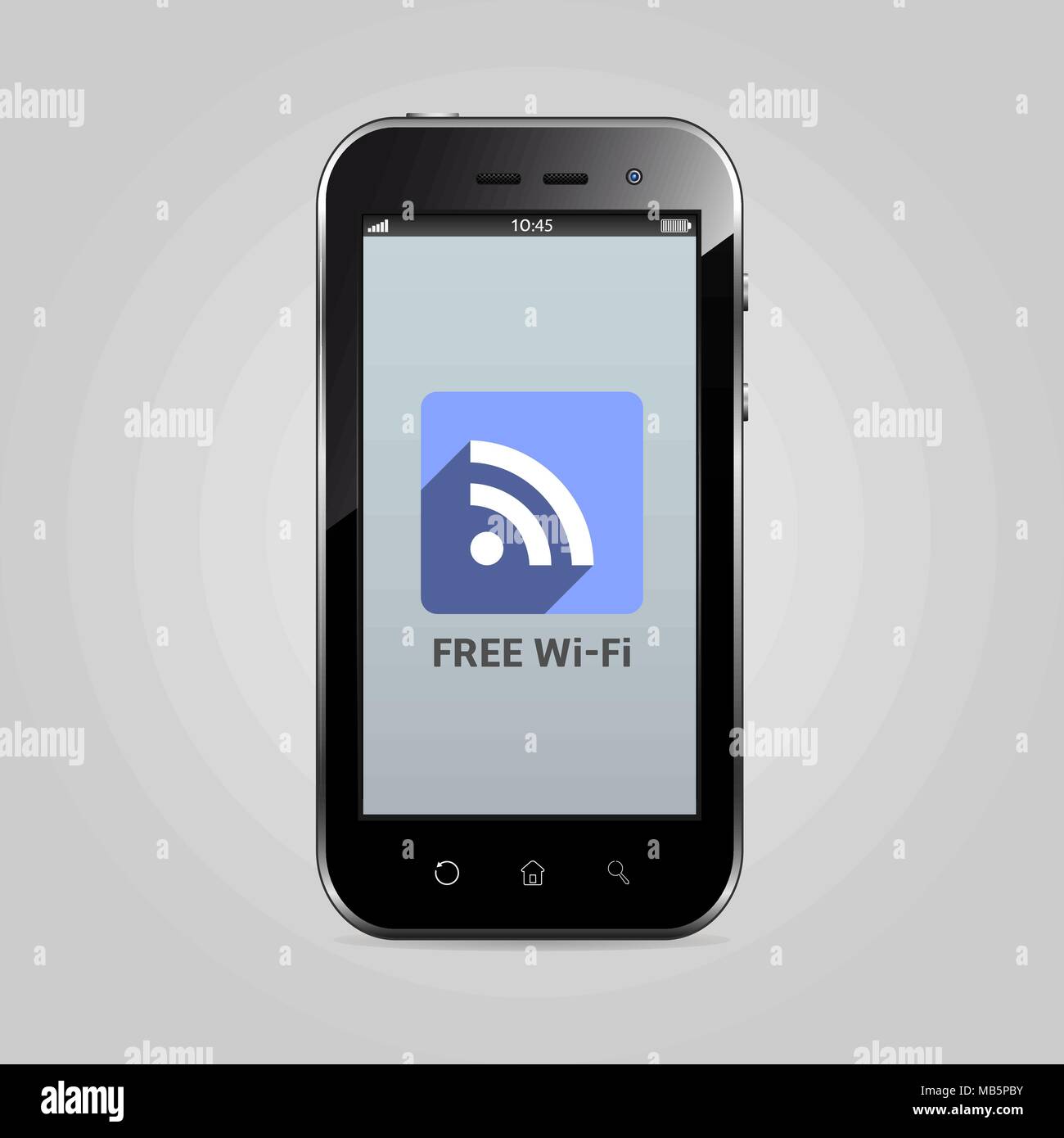 Smartphone with Wifi internet icon Stock Vector