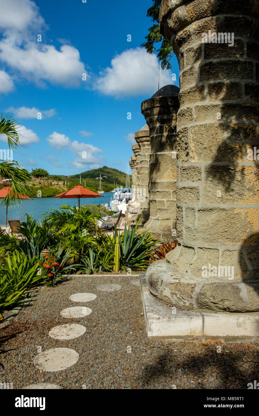 Admirals' Inn and Pillars Restaurant, Nelson's Dockyard, English