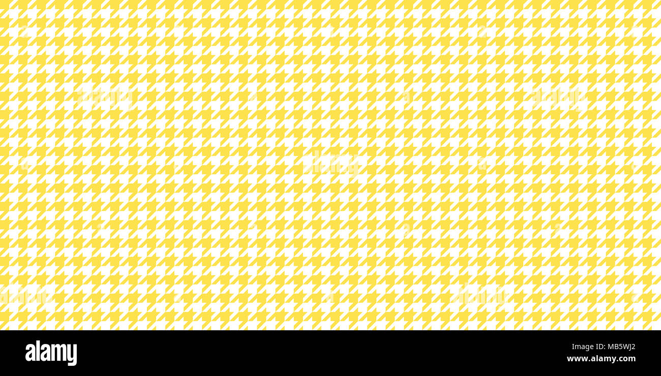Yellow Seamless Houndstooth Pattern Background. Traditional Arab Texture. Fabric Textile Material. Stock Photo