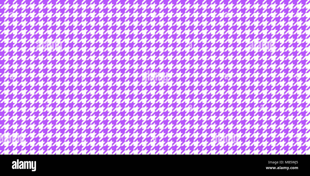 Lilac Seamless Houndstooth Pattern Background. Traditional Arab Texture. Fabric Textile Material. Stock Photo