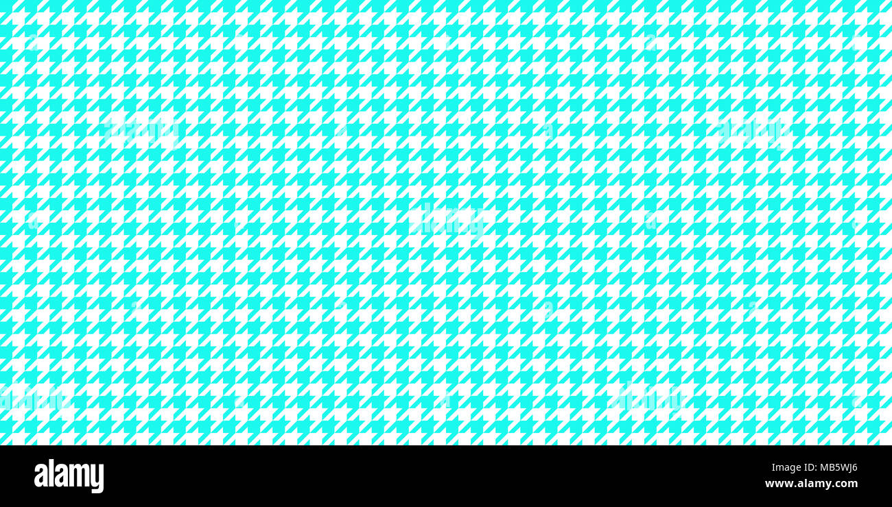 Sky Blue Seamless Houndstooth Pattern Background. Traditional Arab Texture. Fabric Textile Material. Stock Photo